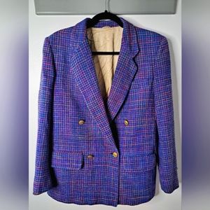 Vintage Freedberg Nordstrom Purple Tweed Blazer